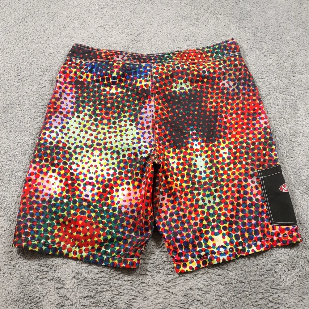 Mambo Australia Board Shorts Loud Colorful Mens L Swim Surf Trunks Psychedelic